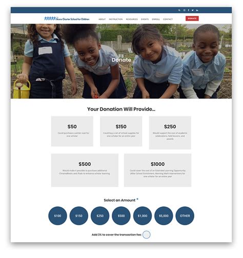 how to set up a donation page.